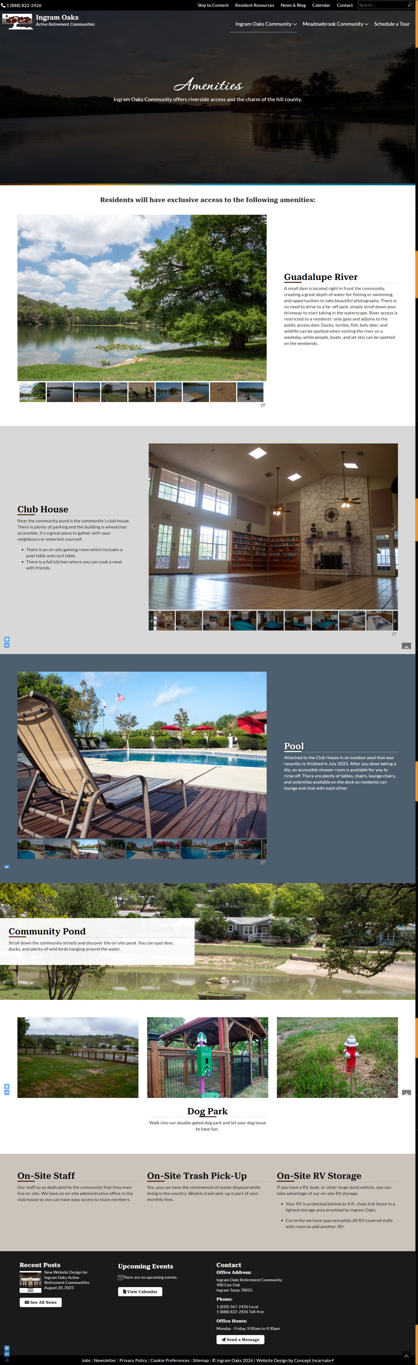 Ingram Amenities page