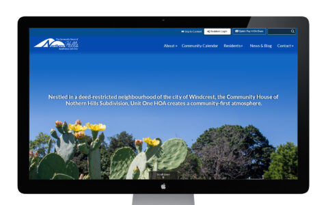 Northern Hills HOA website on a computer screen