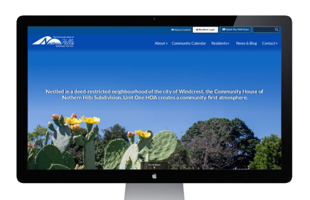 Northern Hills HOA website on a computer screen