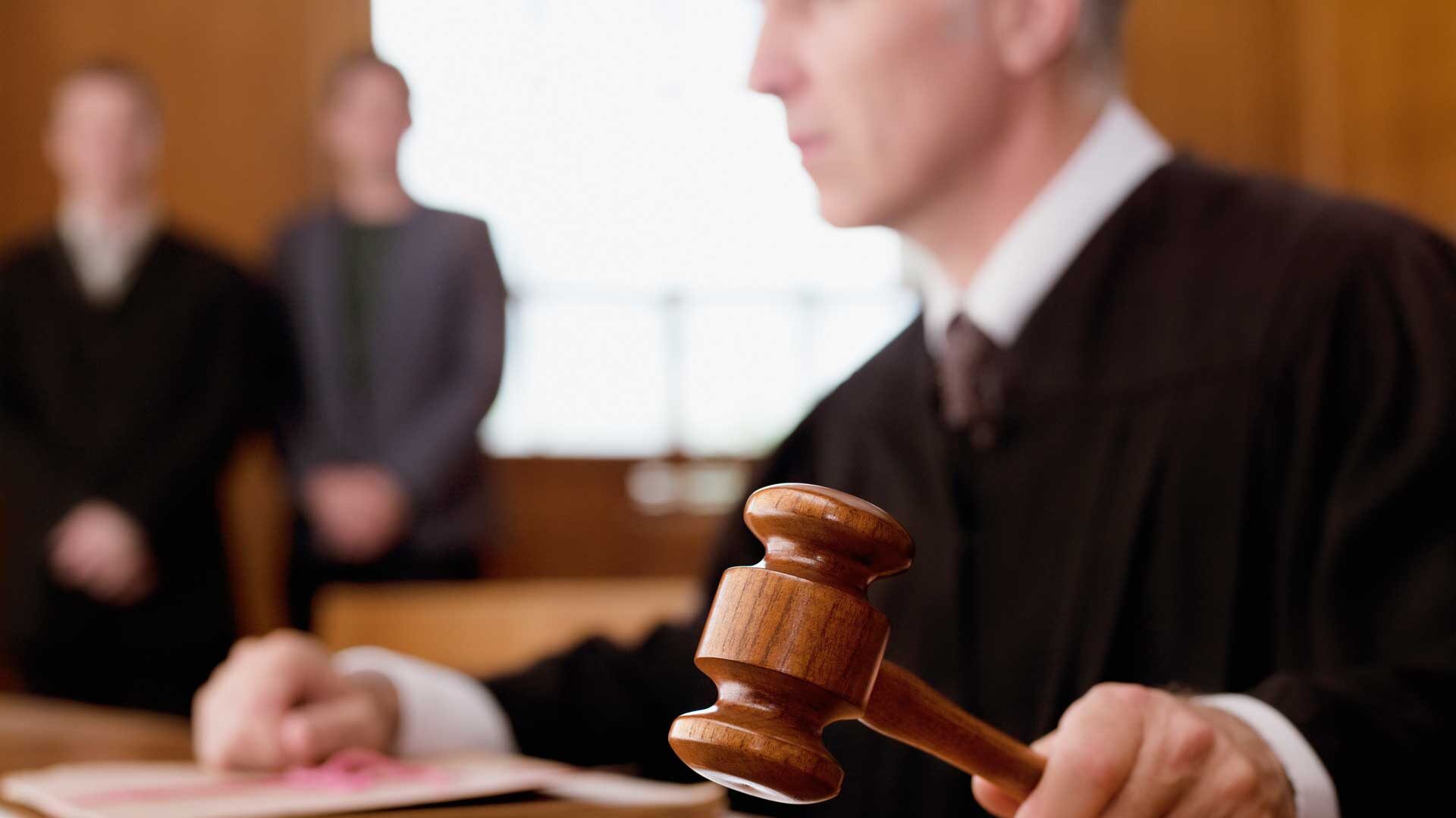 Judge with a gavel