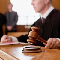 Judge with a gavel