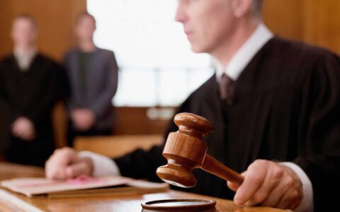 Judge with a gavel