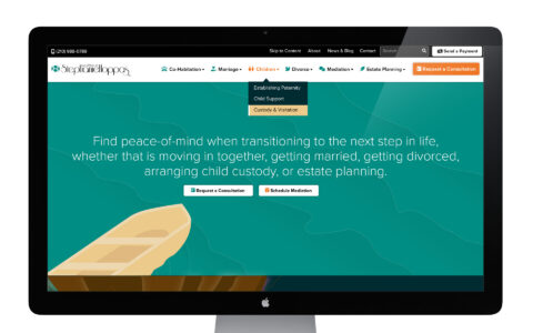 Stephanie Hoppas Website on computer