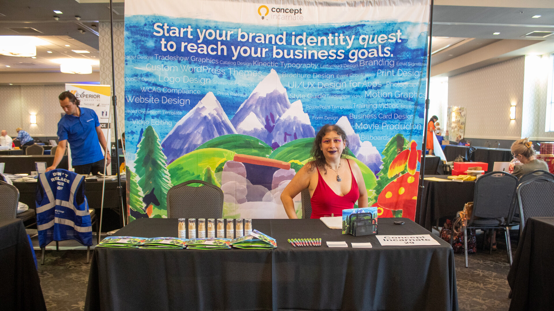 Ellice at the Concept Incarnate booth of the expo