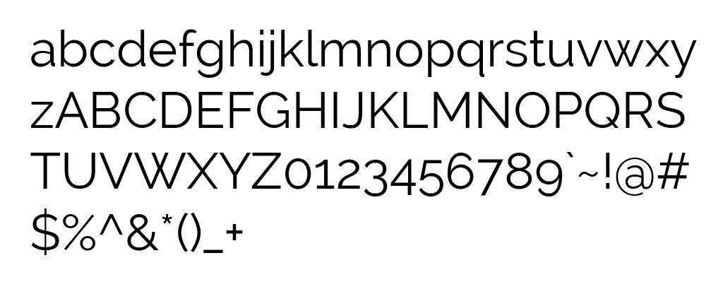 Raleway font